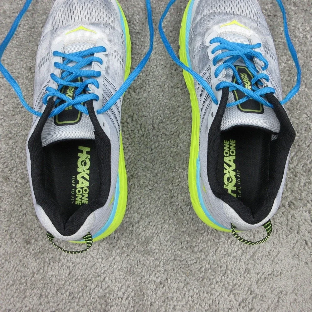 Hoka One One Sneakers Mens Size 10 US Clifton 6 Gray Green Blue Shoes Trainers